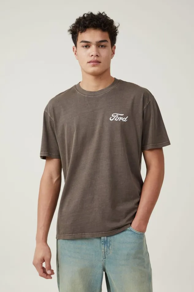 Ford Loose Fit TShirt Lcn For Washed Chocolatebronco Blueprint Men Cotton On Tees and Tanks Ford Loose Fit TShirt Lcn For Washed Chocolatebronco Blueprint Men Cotton On Tees and Tanks