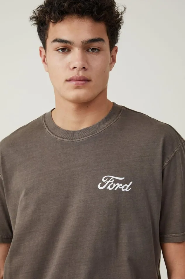 Ford Loose Fit TShirt Lcn For Washed Chocolatebronco Blueprint Men Cotton On Tees and Tanks Ford Loose Fit TShirt Lcn For Washed Chocolatebronco Blueprint Men Cotton On Tees and Tanks