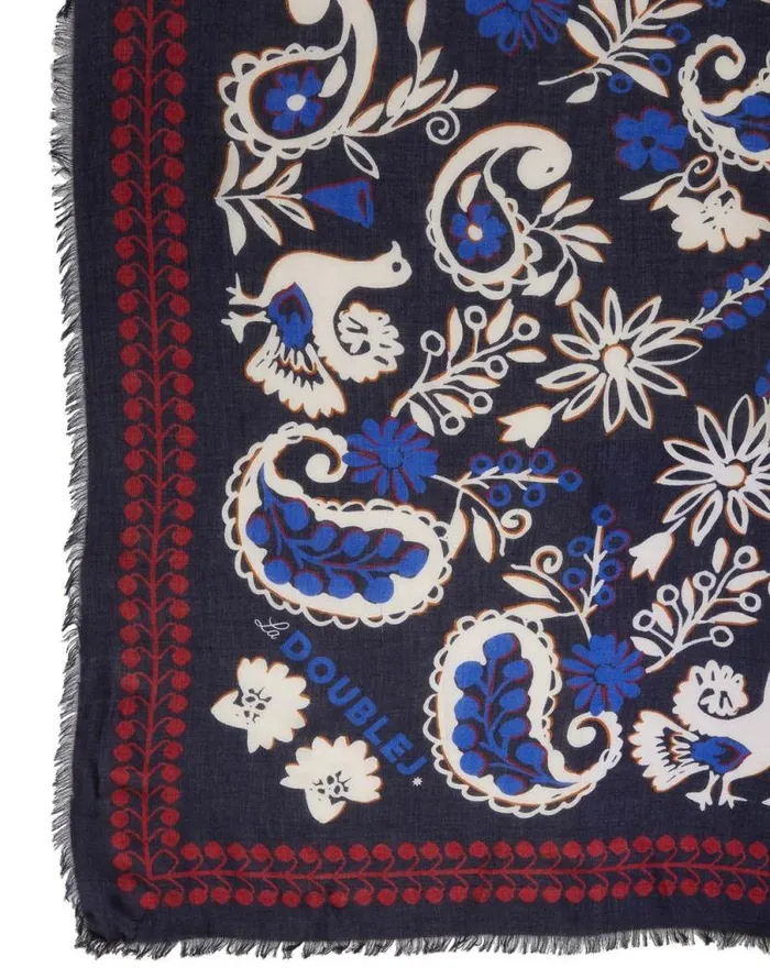 Forest Scarf 120X120 Forest Bandana Women La Double J Foulards and Scarves Forest Scarf 120X120 Forest Bandana Women La Double J Foulards and Scarves