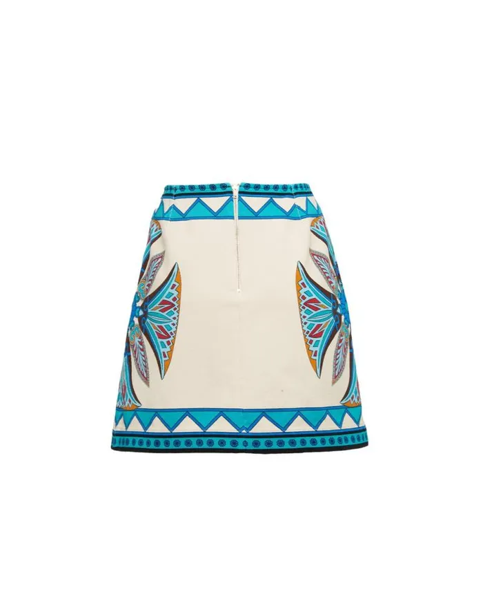 Foulard Mini Skirt Lotus Place Ivory Women La Double J Skirts Foulard Mini Skirt Lotus Place Ivory Women La Double J Skirts