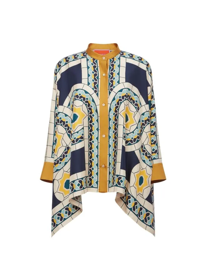 Foulard Shirt Mudejar Place Blue Women La Double J Shirts and Tops Foulard Shirt Mudejar Place Blue Women La Double J Shirts and Tops
