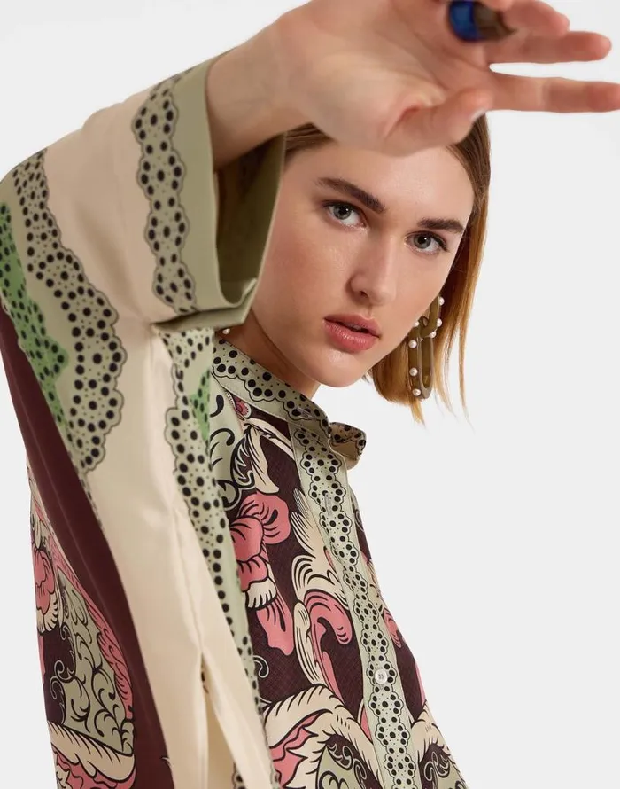 Foulard Shirt Portal Place Brown Women La Double J Shirts and Tops Foulard Shirt Portal Place Brown Women La Double J Shirts and Tops