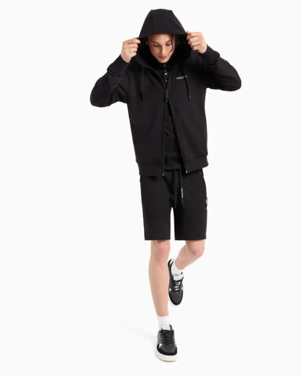 French Terry Shorts Black Men Armani Matching Sets French Terry Shorts Black Men Armani Matching Sets