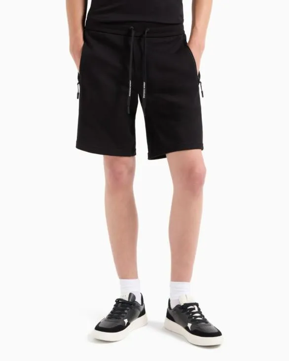 French Terry Shorts Black Men Armani Matching Sets French Terry Shorts Black Men Armani Matching Sets