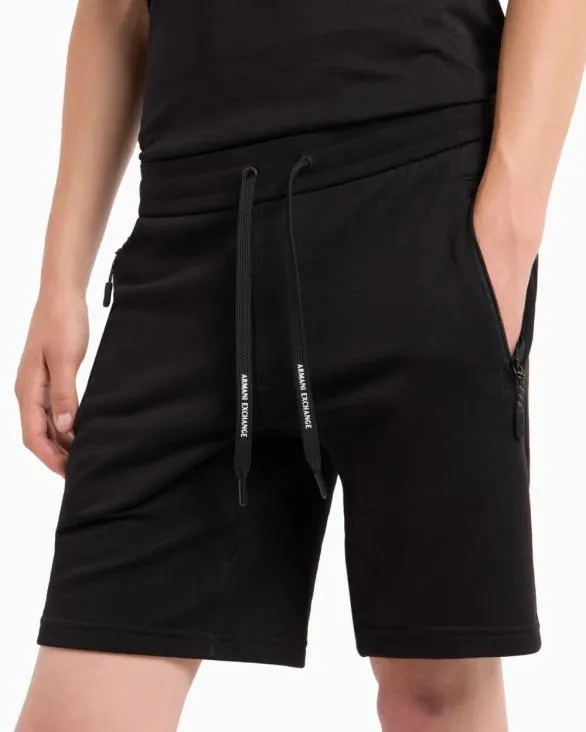 French Terry Shorts Black Men Armani Matching Sets French Terry Shorts Black Men Armani Matching Sets
