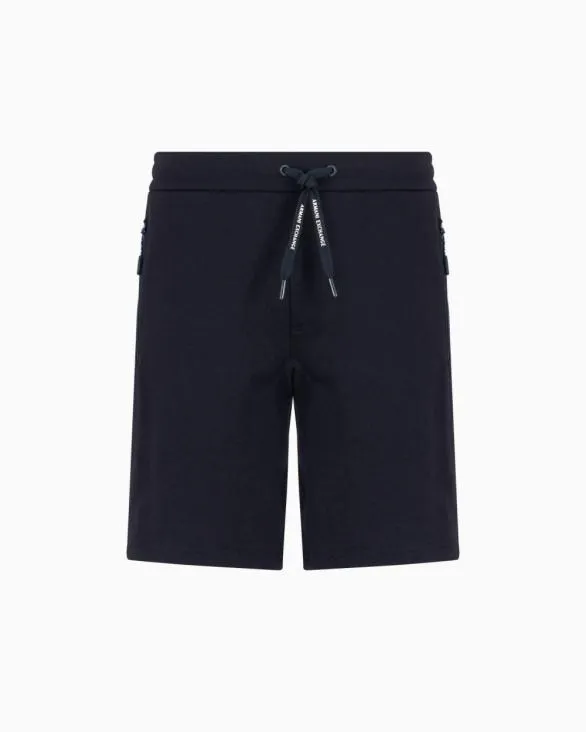French Terry Shorts Navyblue Men Armani Matching Sets