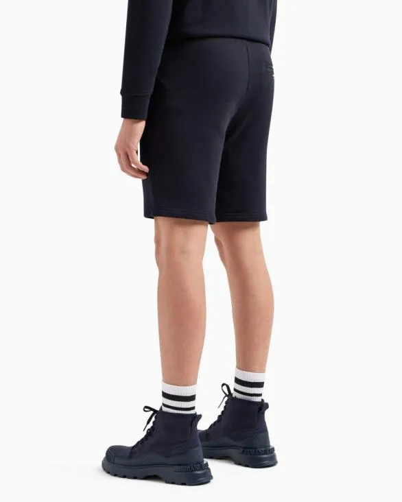 French Terry Shorts Navyblue Men Armani Matching Sets French Terry Shorts Navyblue Men Armani Matching Sets
