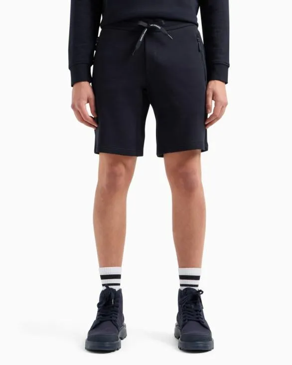 French Terry Shorts Navyblue Men Armani Matching Sets French Terry Shorts Navyblue Men Armani Matching Sets