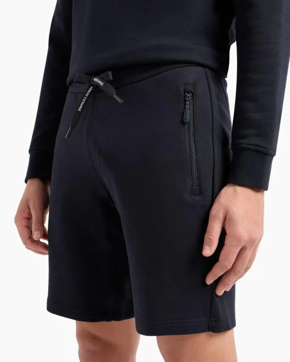 French Terry Shorts Navyblue Men Armani Matching Sets French Terry Shorts Navyblue Men Armani Matching Sets