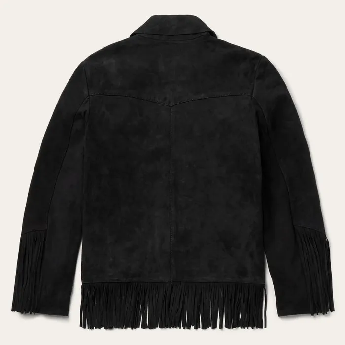 Fringe Suede Jacket Black Women Stetson Fringe Jackets