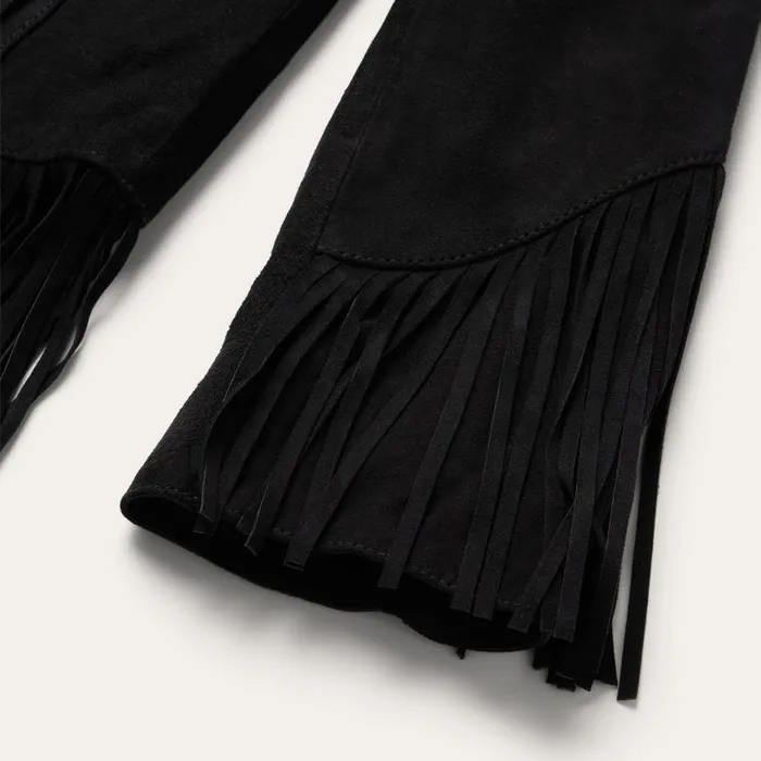 Fringe Suede Jacket Black Women Stetson Fringe Jackets