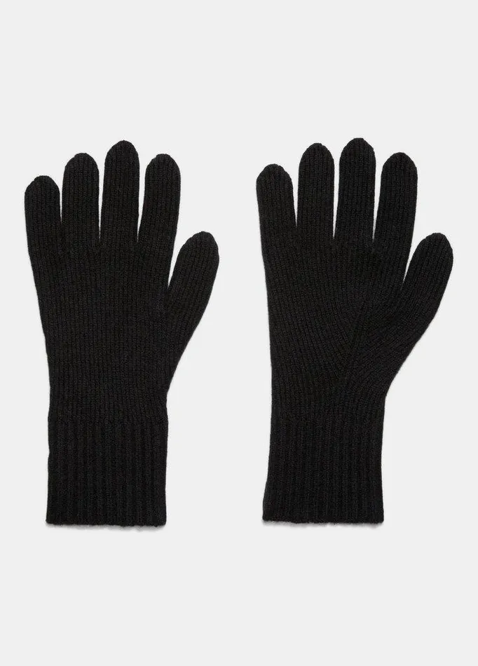 Gloves Men Vince WoolCashmere ShakerStitch Glove Black