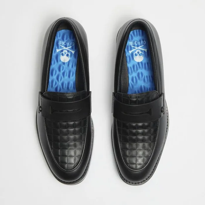 Golf Shoes Women GFORE GALLIVANTER QUILTED LEATHER LUXE SOLE GOLF LOAFER Onyx Golf Shoes Women GFORE GALLIVANTER QUILTED LEATHER LUXE SOLE GOLF LOAFER Onyx