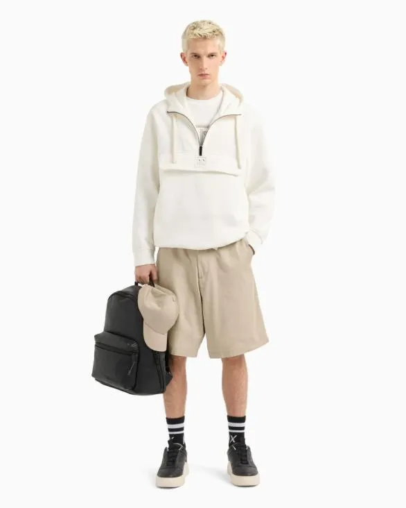 Half Zip Hoodie White Men Armani Matching Sets Half Zip Hoodie White Men Armani Matching Sets