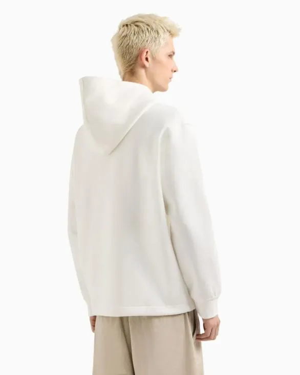 Half Zip Hoodie White Men Armani Matching Sets Half Zip Hoodie White Men Armani Matching Sets