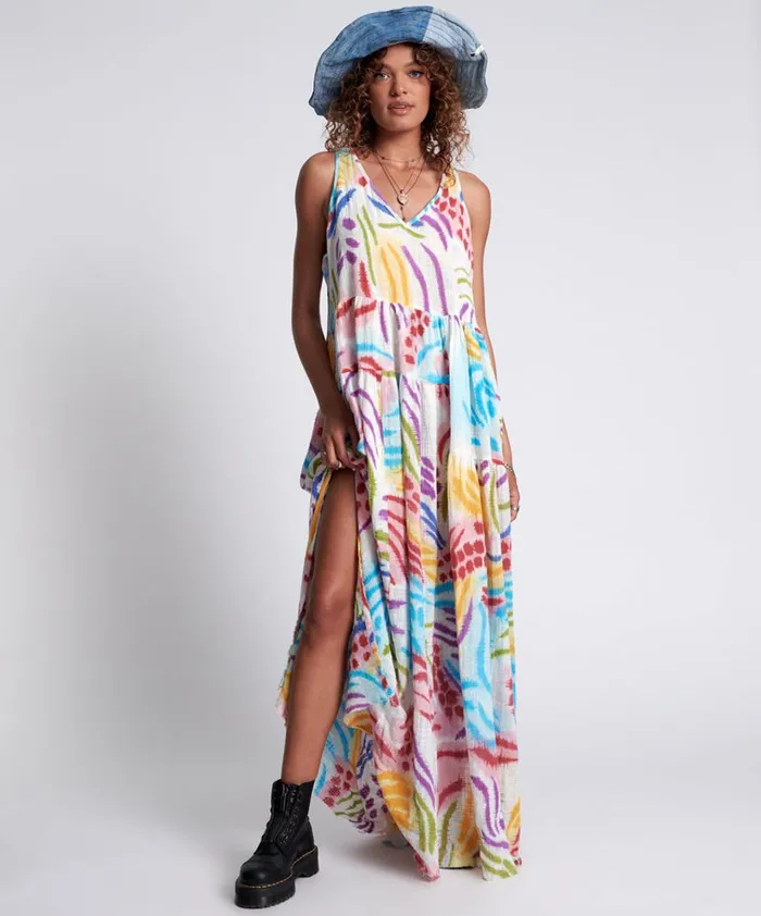 HAND PAINTED COSMIC GYPSY CHARMER DRESS Women One Teaspoon Midi and Maxi Dresses