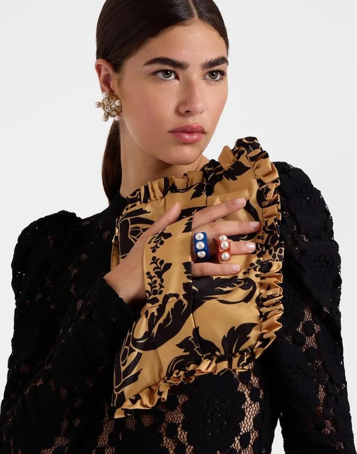 Hand Pochette Cherubs Gold Women La Double J Bags and Pochettes Hand Pochette Cherubs Gold Women La Double J Bags and Pochettes