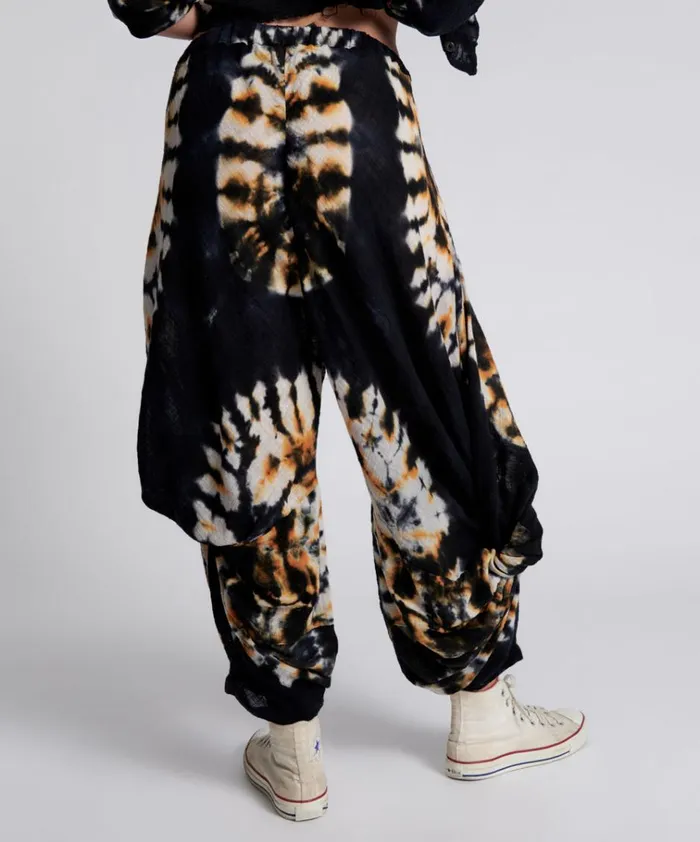 HAND PRINTED STORM FLOWER PANTS Women One Teaspoon Bottoms HAND PRINTED STORM FLOWER PANTS Women One Teaspoon Bottoms