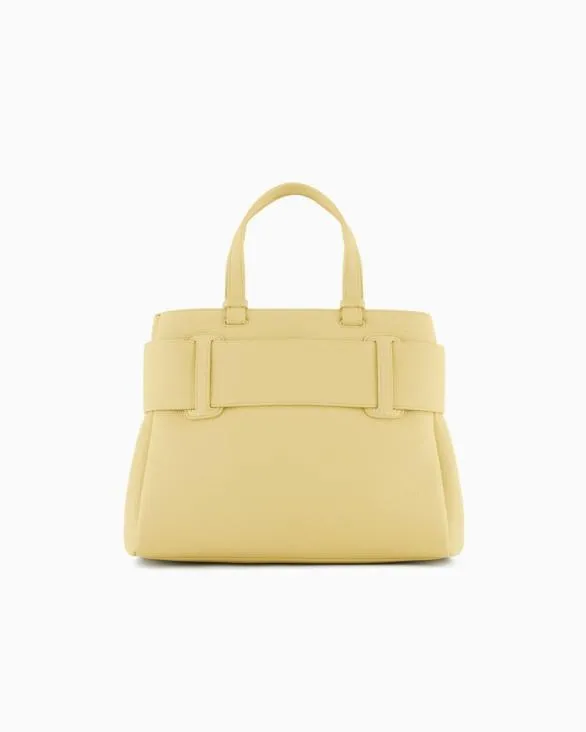Handbag With ASV Logo Detail Yellow Women Armani Shoppers Handbag With ASV Logo Detail Yellow Women Armani Shoppers
