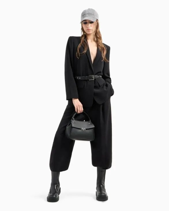 Handbag With Metal Details Black Women Armani Crossbody Bags Handbag With Metal Details Black Women Armani Crossbody Bags