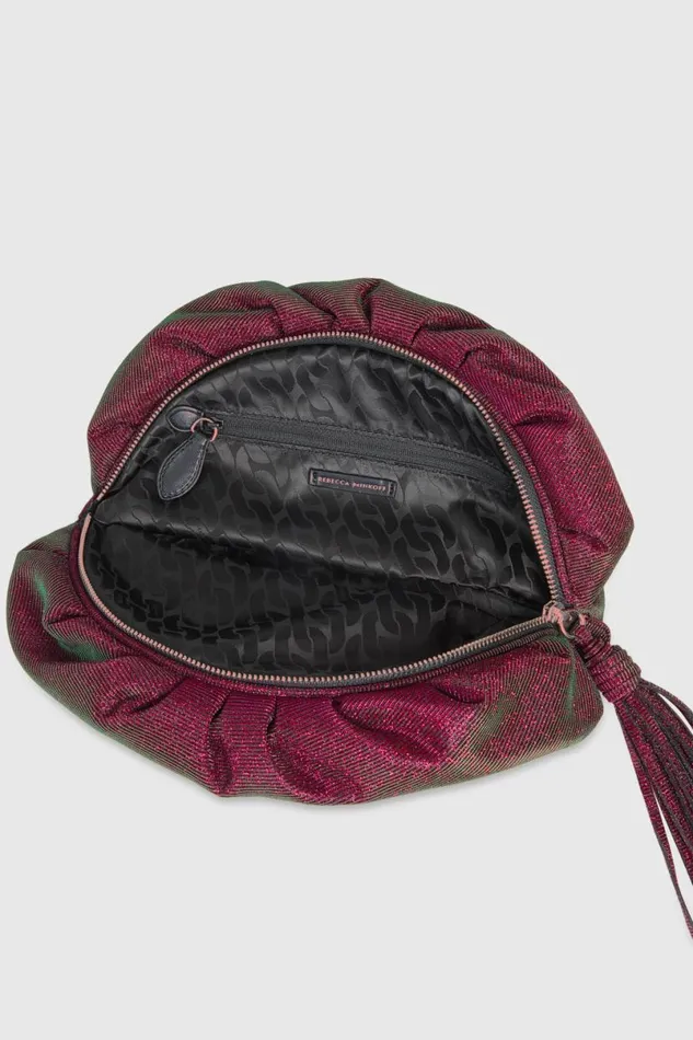 Handbags Clutches Rebecca Minkoff Ruched Clutch Cosmicsilver