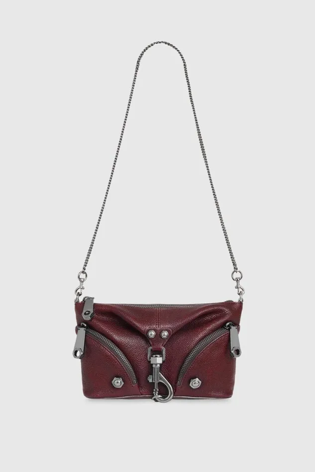 Handbags Crossbody Bags Rebecca Minkoff Mini Julian Crossbody Garnetgunmetal