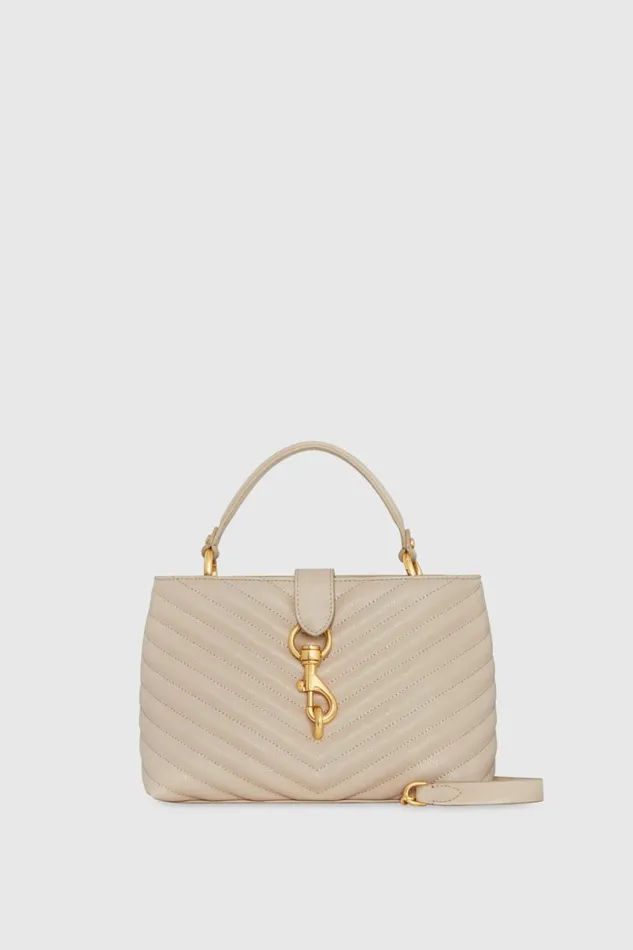 Handbags Top Handle Bags Rebecca Minkoff Edie Top Handle Satchel Sand Dune