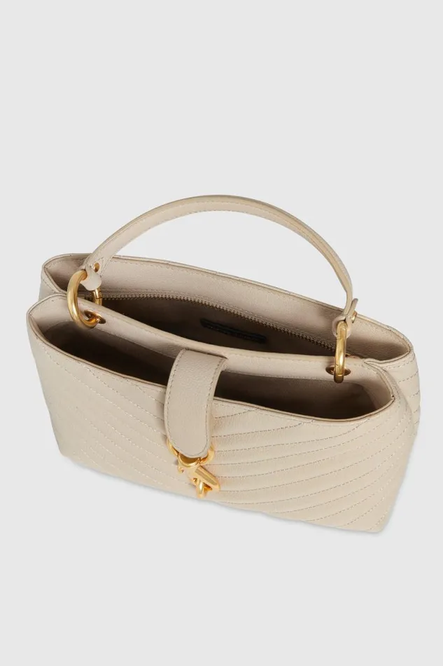 Handbags Top Handle Bags Rebecca Minkoff Edie Top Handle Satchel Sand Dune
