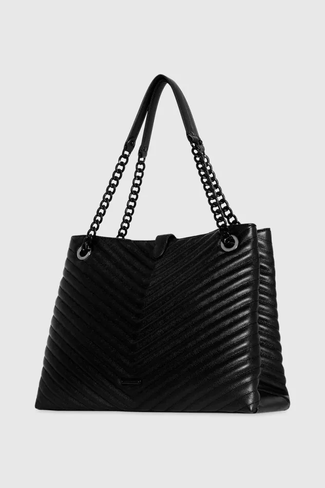 Handbags Tote Bags Rebecca Minkoff Edie Tote Blackblack Shellac