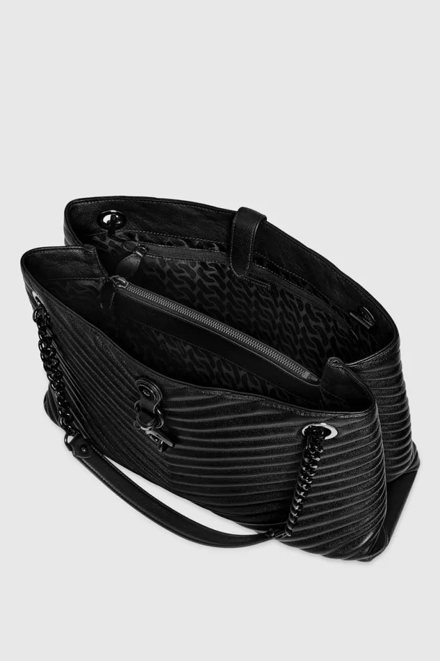 Handbags Tote Bags Rebecca Minkoff Edie Tote Blackblack Shellac