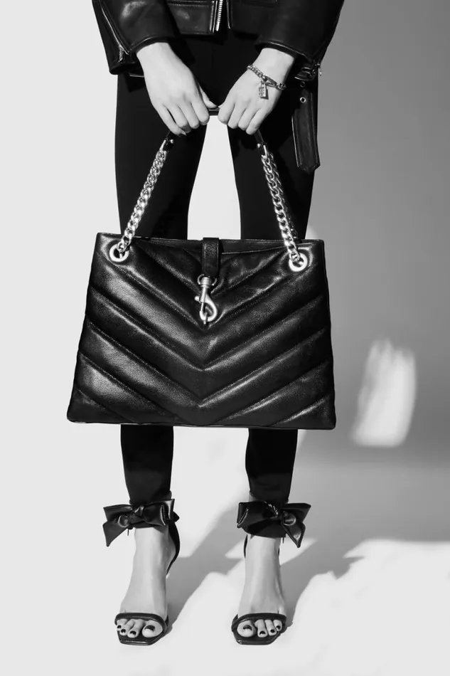Handbags Tote Bags Rebecca Minkoff Edie Tote Blackblack Shellac