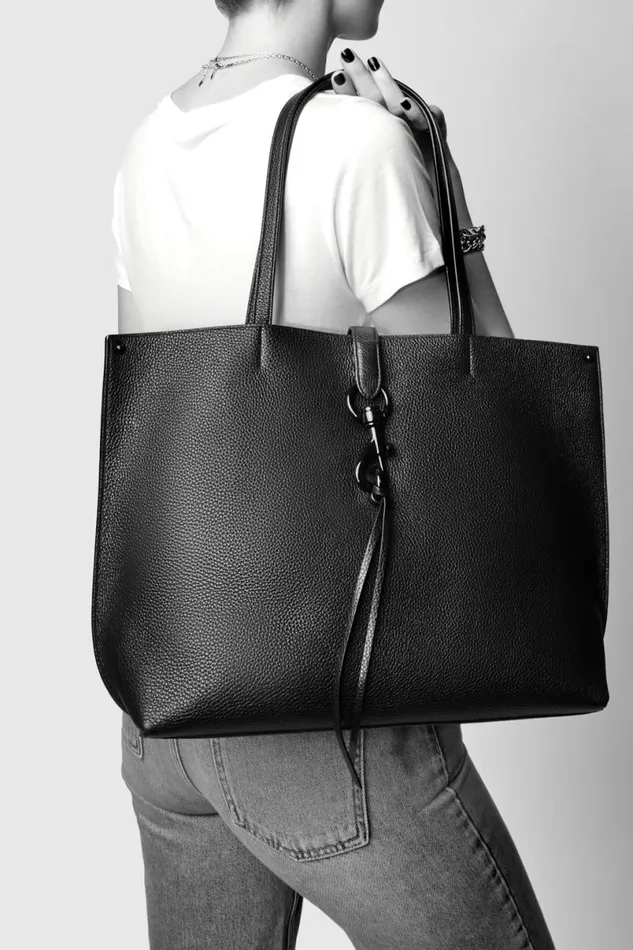 Handbags Tote Bags Rebecca Minkoff Megan Tote Blackblack Shellac