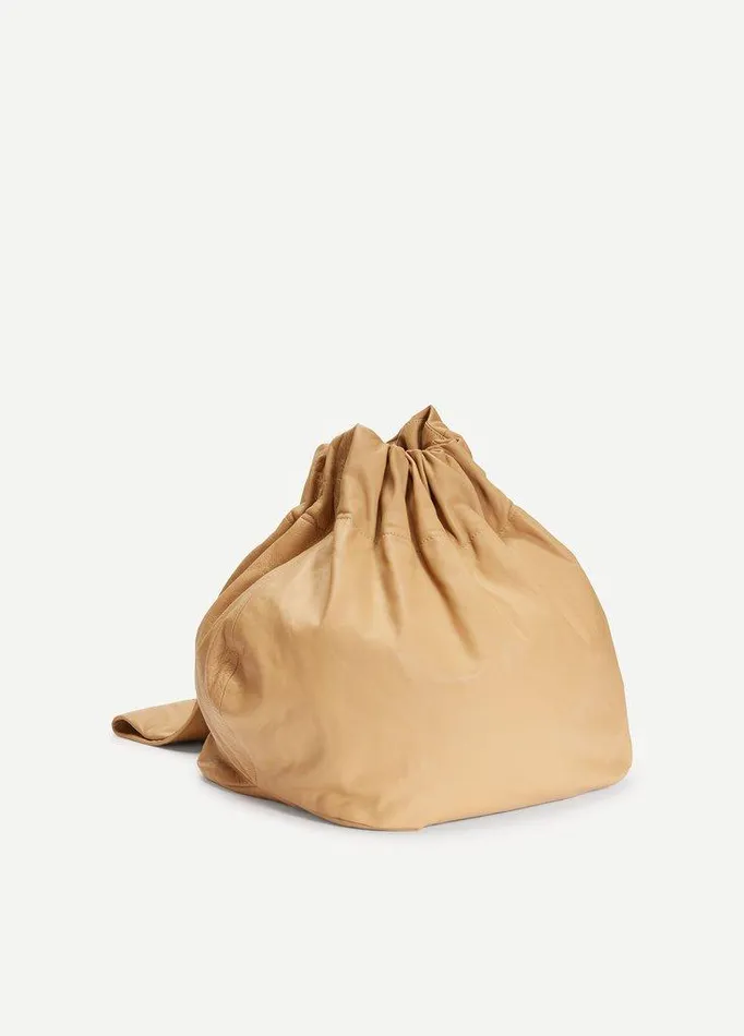 Handbags Women Vince Leather Pouch Bag Caramel