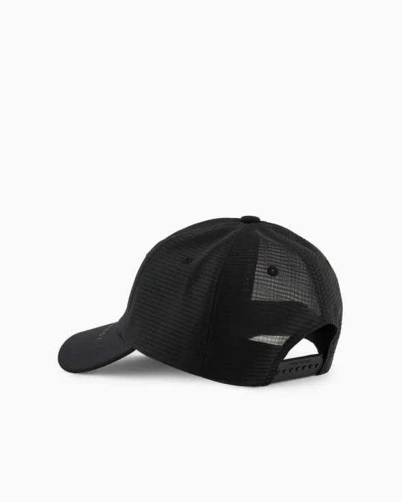 Hat With Mesh Insert Black Men Armani Hats And Gloves Hat With Mesh Insert Black Men Armani Hats And Gloves