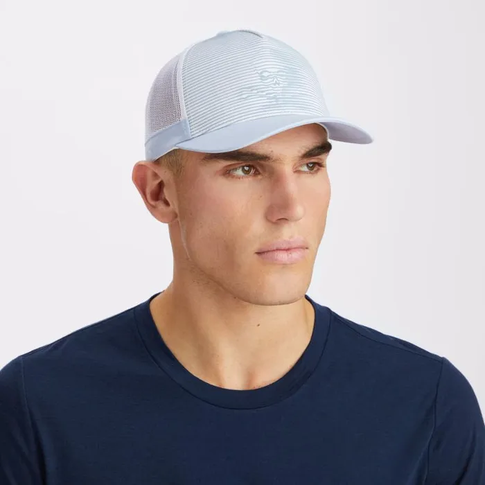 Hats Men GFORE 3D SKULL and T039S INTERLOCK KNIT TRUCKER HAT Drizzle