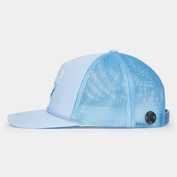 Hats MenWomen GFORE STRIPED HEART G039S INTERLOCK KNIT TRUCKER HAT Sky Hats MenWomen GFORE STRIPED HEART G039S INTERLOCK KNIT TRUCKER HAT Sky