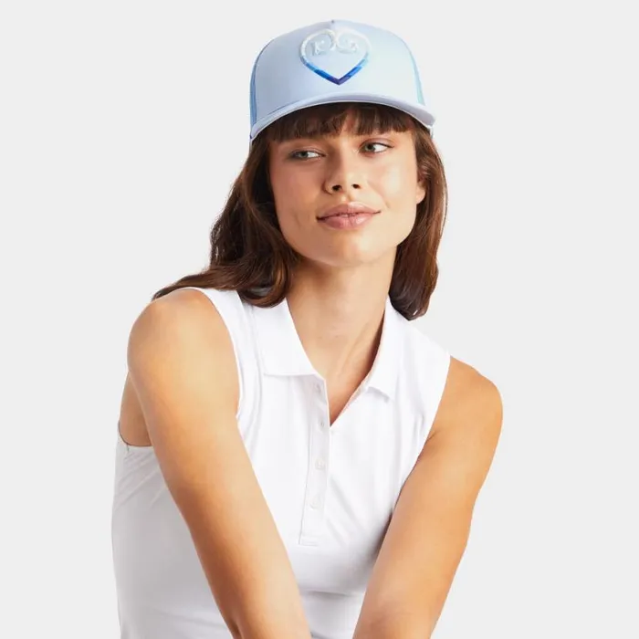 Hats MenWomen GFORE STRIPED HEART G039S INTERLOCK KNIT TRUCKER HAT Sky Hats MenWomen GFORE STRIPED HEART G039S INTERLOCK KNIT TRUCKER HAT Sky