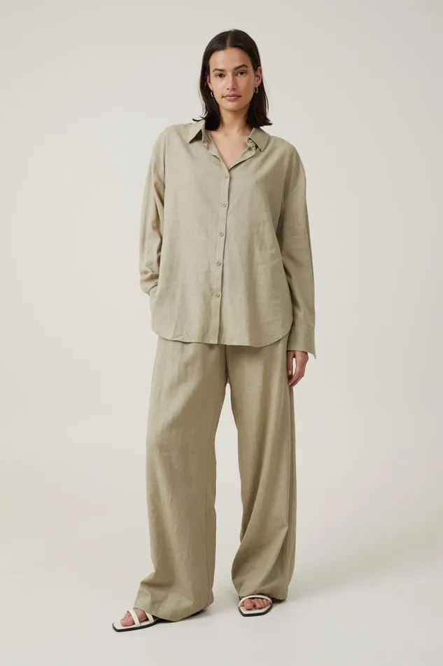 Haven Long Sleeve Shirt Desert Sage Women Cotton On Tops
