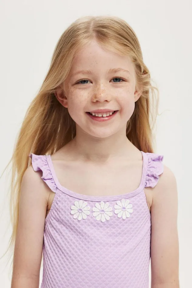 Heather One Piece Lilac Drop Girls Cotton On Swimwear Heather One Piece Lilac Drop Girls Cotton On Swimwear
