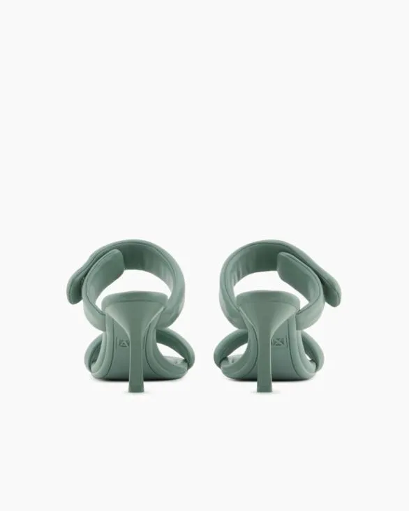 Heeled Sandals With Two Straps Green Women Armani Sandals Heeled Sandals With Two Straps Green Women Armani Sandals
