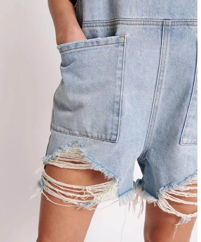 HENDRIXE PINI DENIM PLAYSUIT Women One Teaspoon Denim Jumpsuits HENDRIXE PINI DENIM PLAYSUIT Women One Teaspoon Denim Jumpsuits