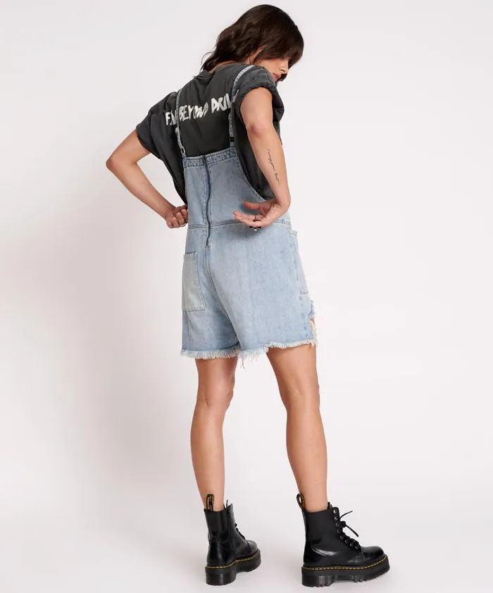HENDRIXE PINI DENIM PLAYSUIT Women One Teaspoon Denim Jumpsuits HENDRIXE PINI DENIM PLAYSUIT Women One Teaspoon Denim Jumpsuits