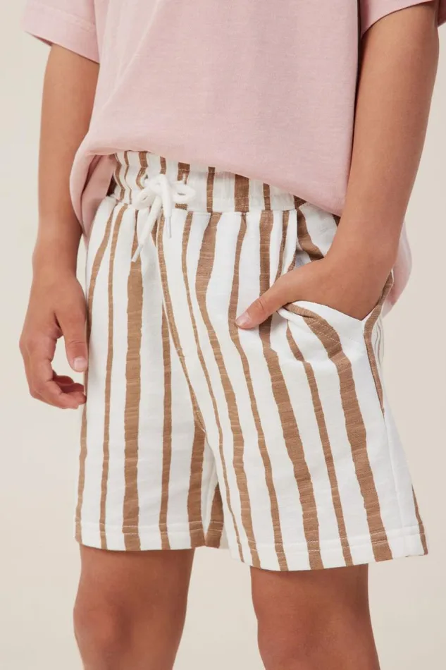 Henry Slouch Short Vanillataupy Brown Stripe Boys Cotton On Shorts Henry Slouch Short Vanillataupy Brown Stripe Boys Cotton On Shorts