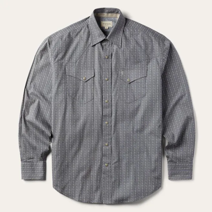 Horseshoe Stripe Print Shirt Horseshoe Stripe Print Shirt Men Stetson Classic Cut Horseshoe Stripe Print Shirt Horseshoe Stripe Print Shirt Men Stetson Classic Cut