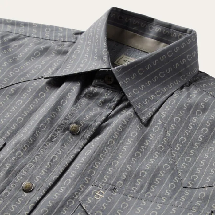 Horseshoe Stripe Print Shirt Horseshoe Stripe Print Shirt Men Stetson Classic Cut