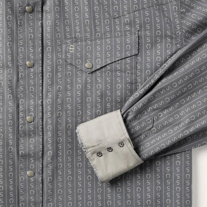 Horseshoe Stripe Print Shirt Horseshoe Stripe Print Shirt Men Stetson Classic Cut