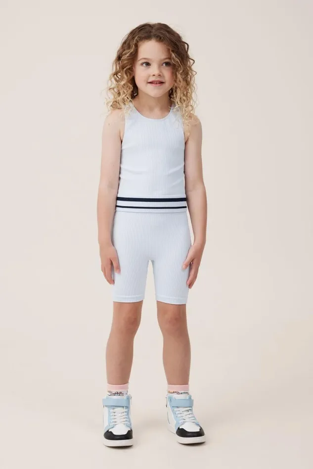 Isla Seamfree Bike Short Morning Bluein The Navy Stripe Girls Cotton On Shorts Skirts and Playsuits Isla Seamfree Bike Short Morning Bluein The Navy Stripe Girls Cotton On Shorts Skirts and Playsuits