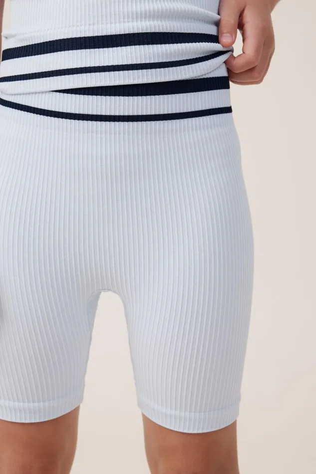 Isla Seamfree Bike Short Morning Bluein The Navy Stripe Girls Cotton On Shorts Skirts and Playsuits Isla Seamfree Bike Short Morning Bluein The Navy Stripe Girls Cotton On Shorts Skirts and Playsuits