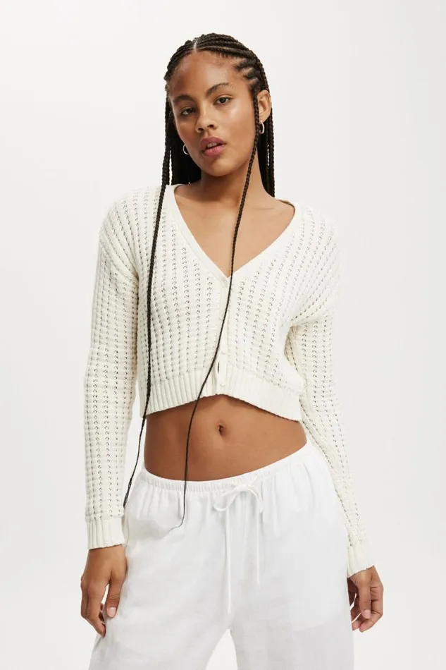 It S A Match Cardigan Ecru Women Cotton On Sweaters and Cardigans