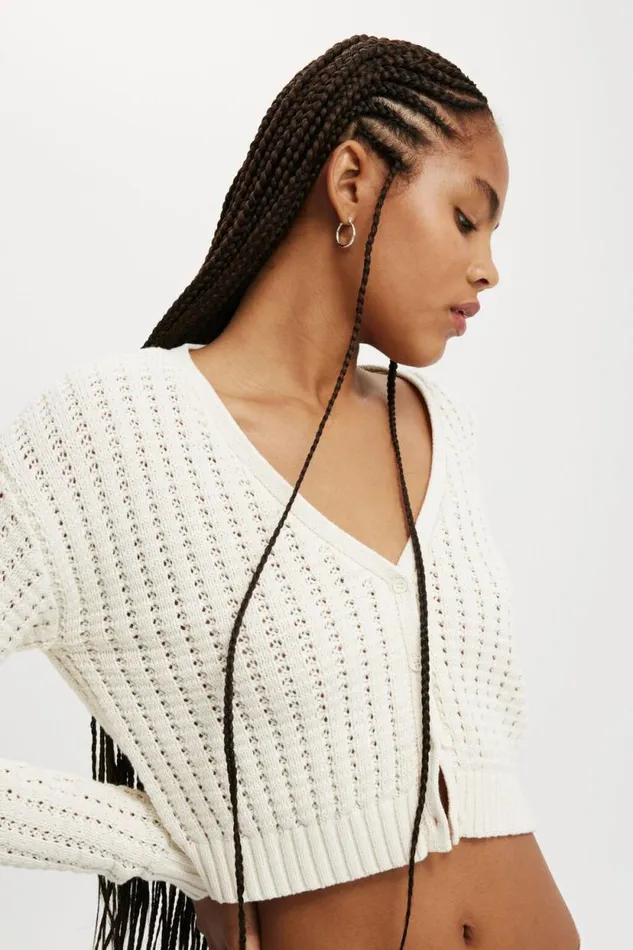 It S A Match Cardigan Ecru Women Cotton On Sweaters and Cardigans
